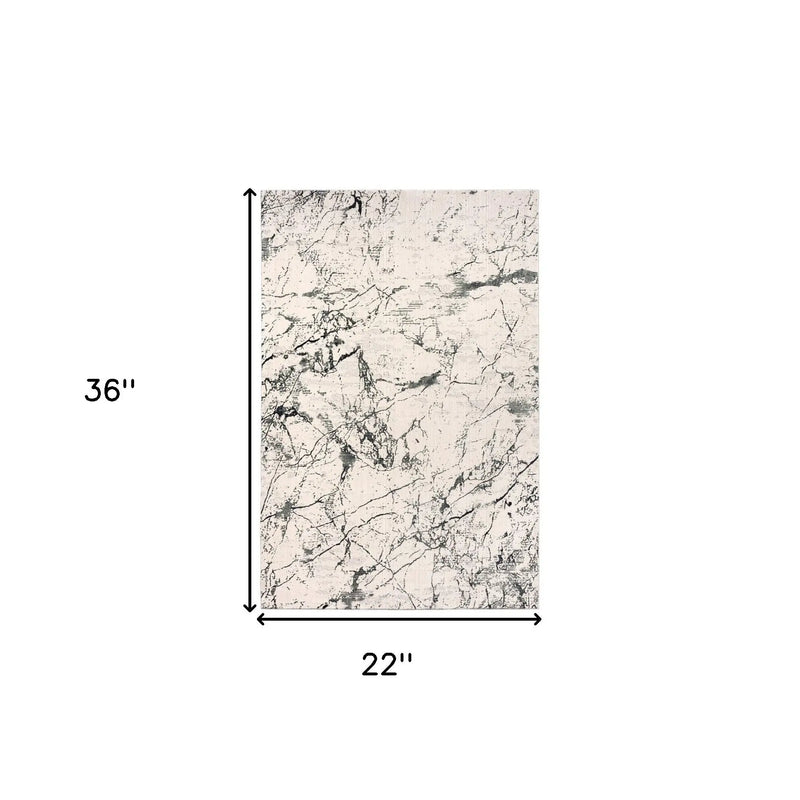 2' X 3' Ivory Abstract Area Rug Homeroots Home Decor