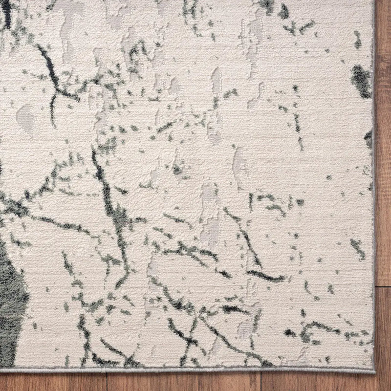 2' X 3' Ivory Abstract Area Rug Homeroots Home Decor
