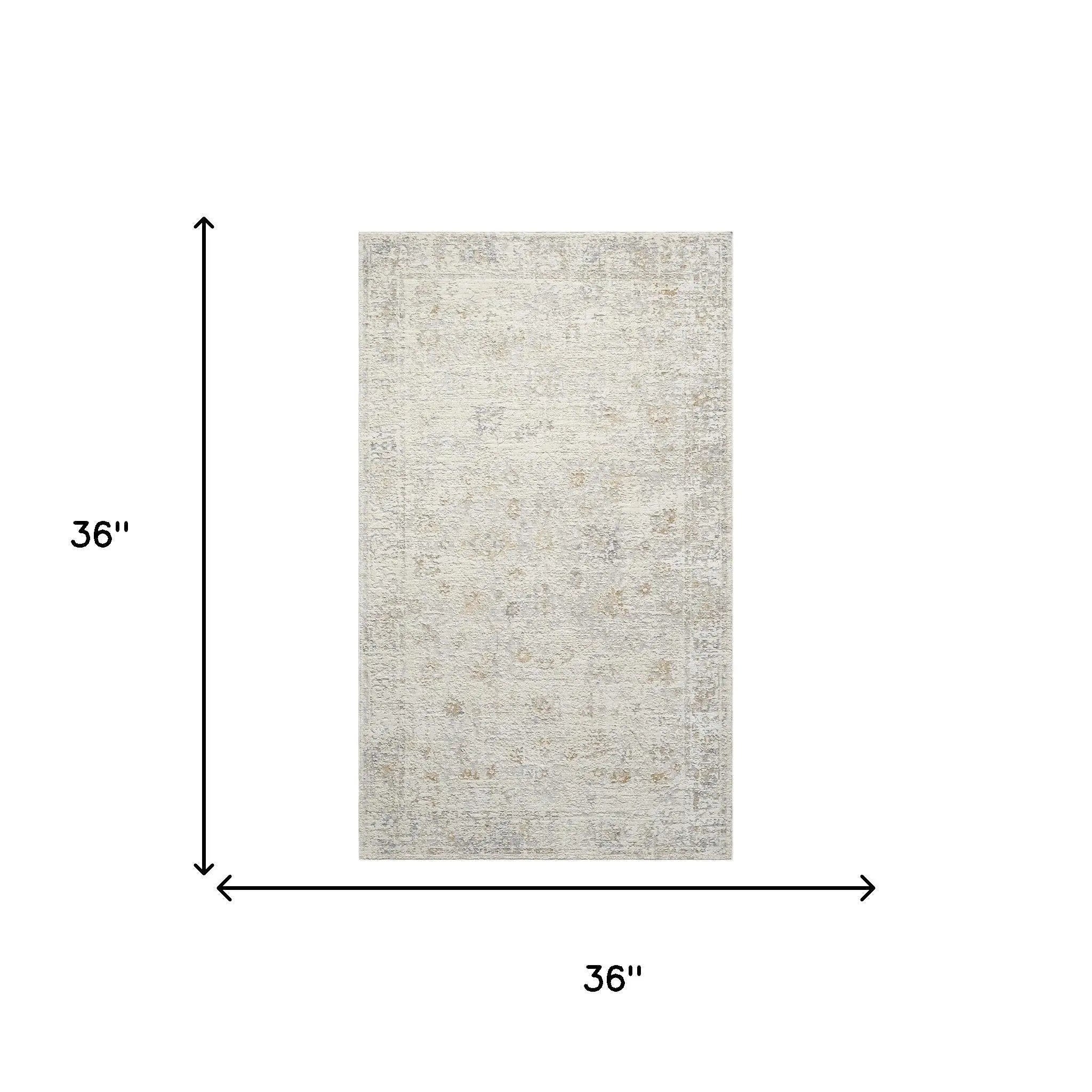 2' X 3' Ivory And Beige Abstract Area Rug Homeroots Home Decor
