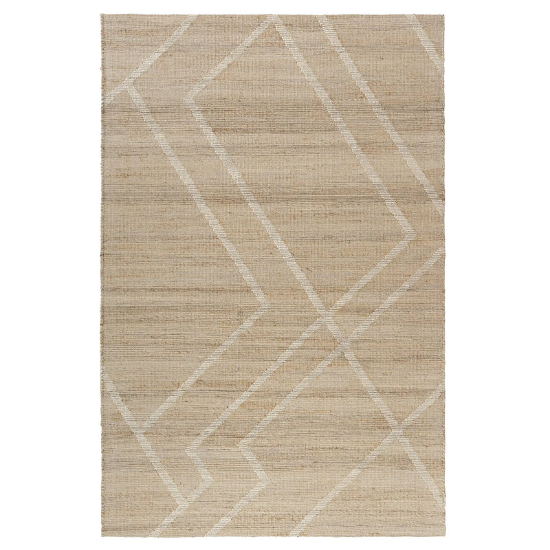 2' X 3' Ivory And Beige Jute Abstract Hand Woven Area Rug Homeroots Home Decor