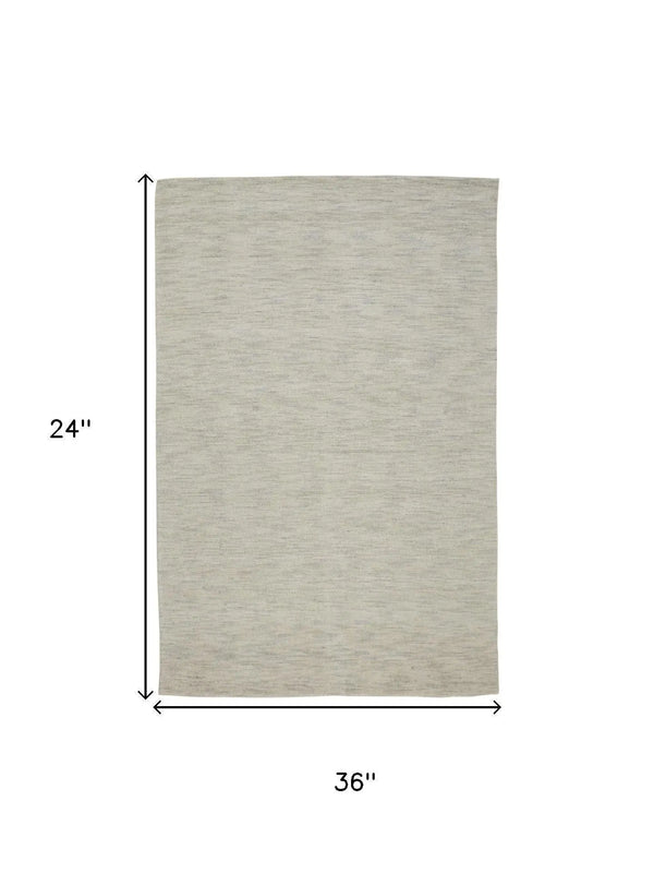 2' X 3' Ivory And Gray Abstract Hand Woven Area Rug Homeroots Home Decor
