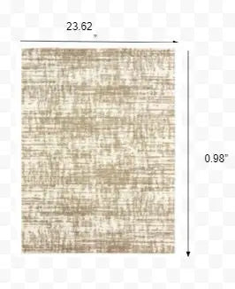 2' X 3' Ivory And Gray Abstract Strokes Scatter Rug Homeroots Home Decor