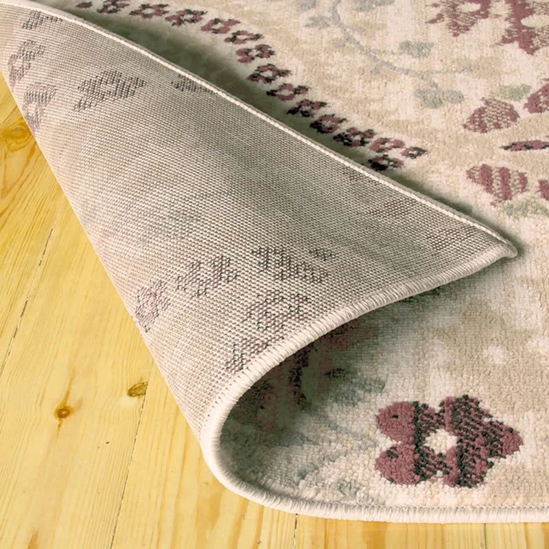 2' X 3' Ivory And Gray Floral Distressed Area Rug Homeroots Home Decor