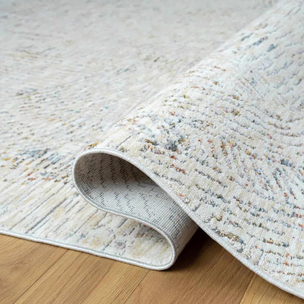 2' X 3' Ivory and Gray Abstract Area Rug Homeroots Home Decor