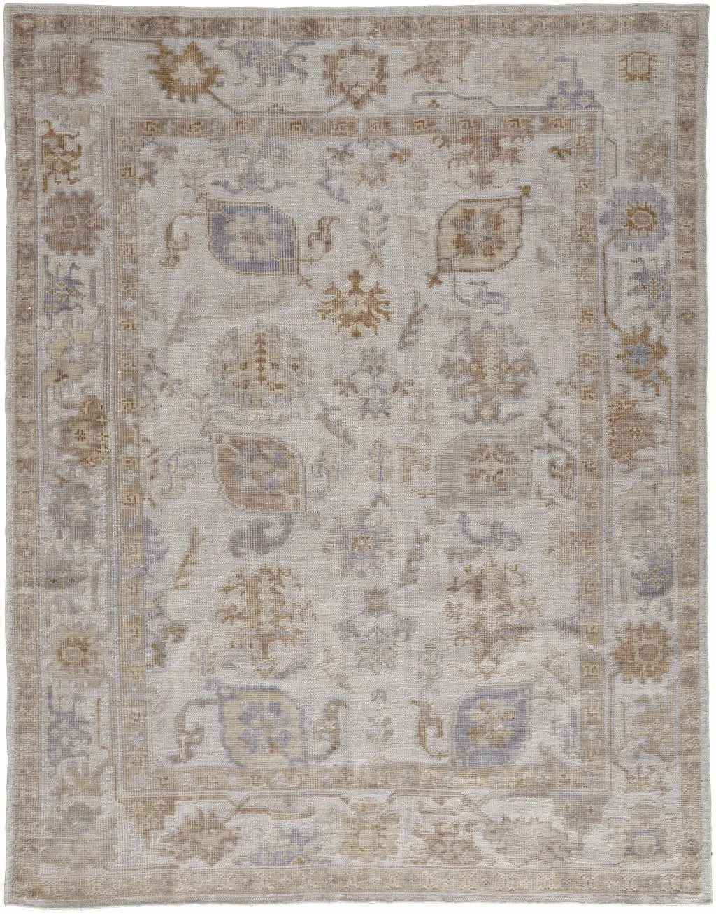 2' X 3' Ivory and Tan Medallion Handmade Distressed Indoor Outdoor Area Rug Homeroots Outdoor