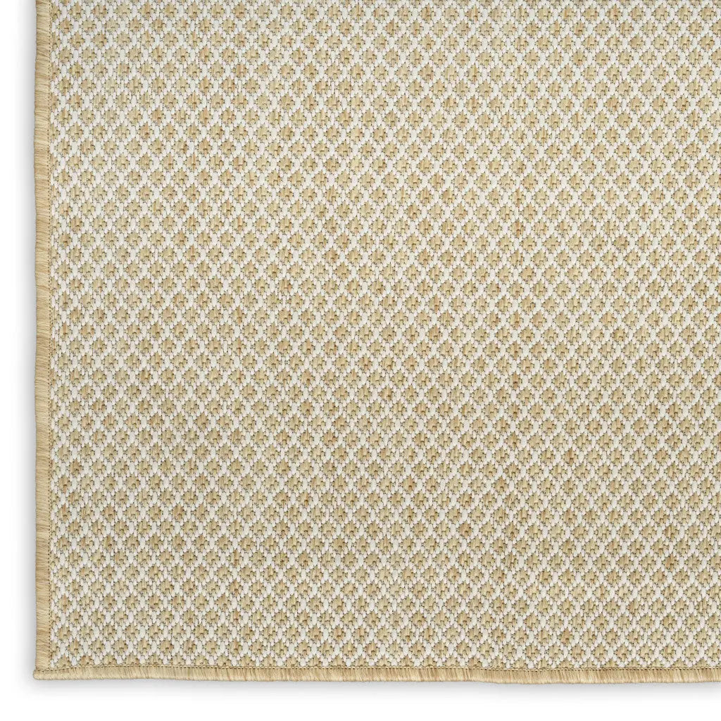 2' X 3' Natural And Tan Geometric Indoor Outdoor Area Rug Homeroots Outdoor