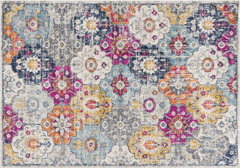 2' X 3' Orange And Blue Abstract Area Rug Homeroots Home Decor