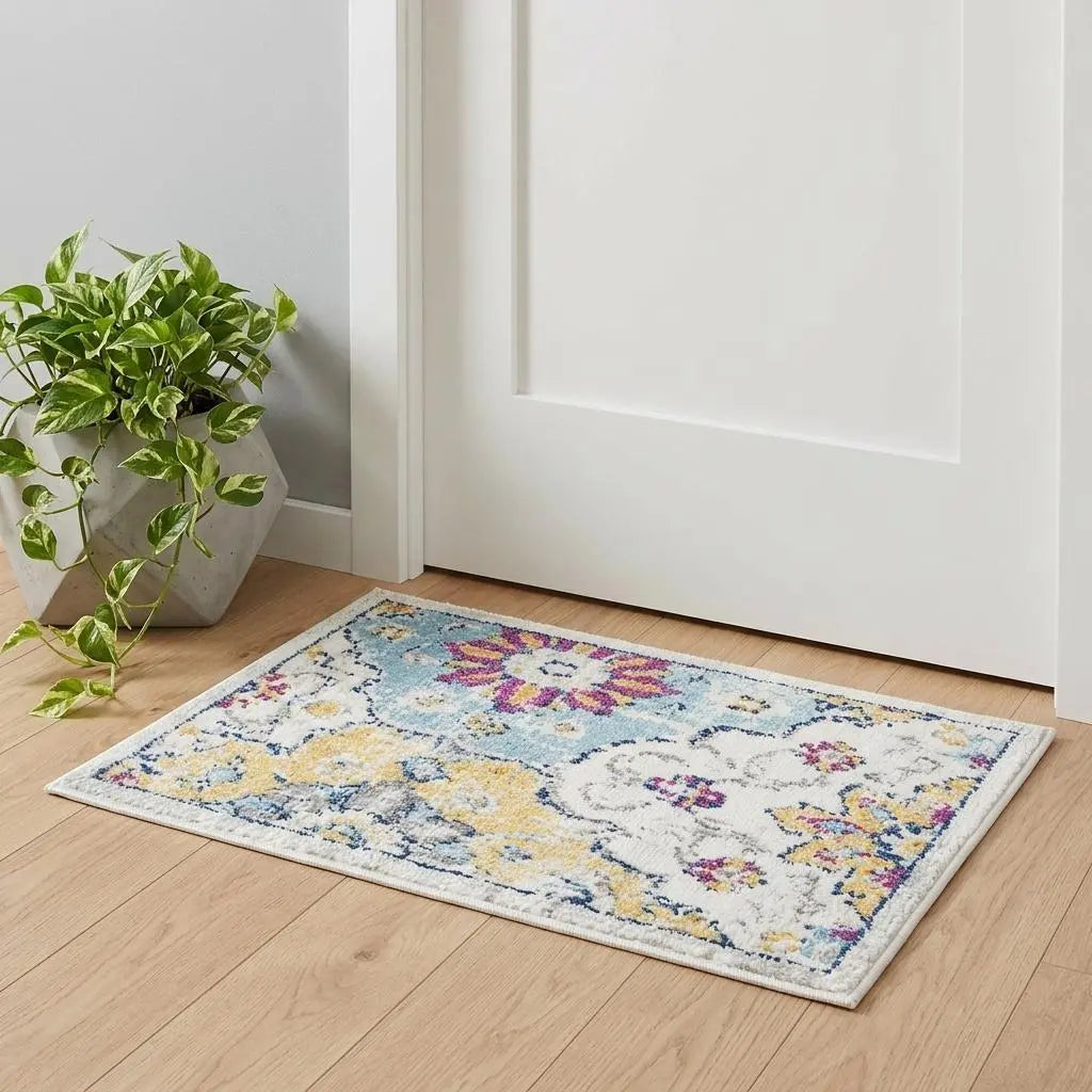 2' X 3' Orange And Blue Abstract Area Rug Homeroots Home Decor