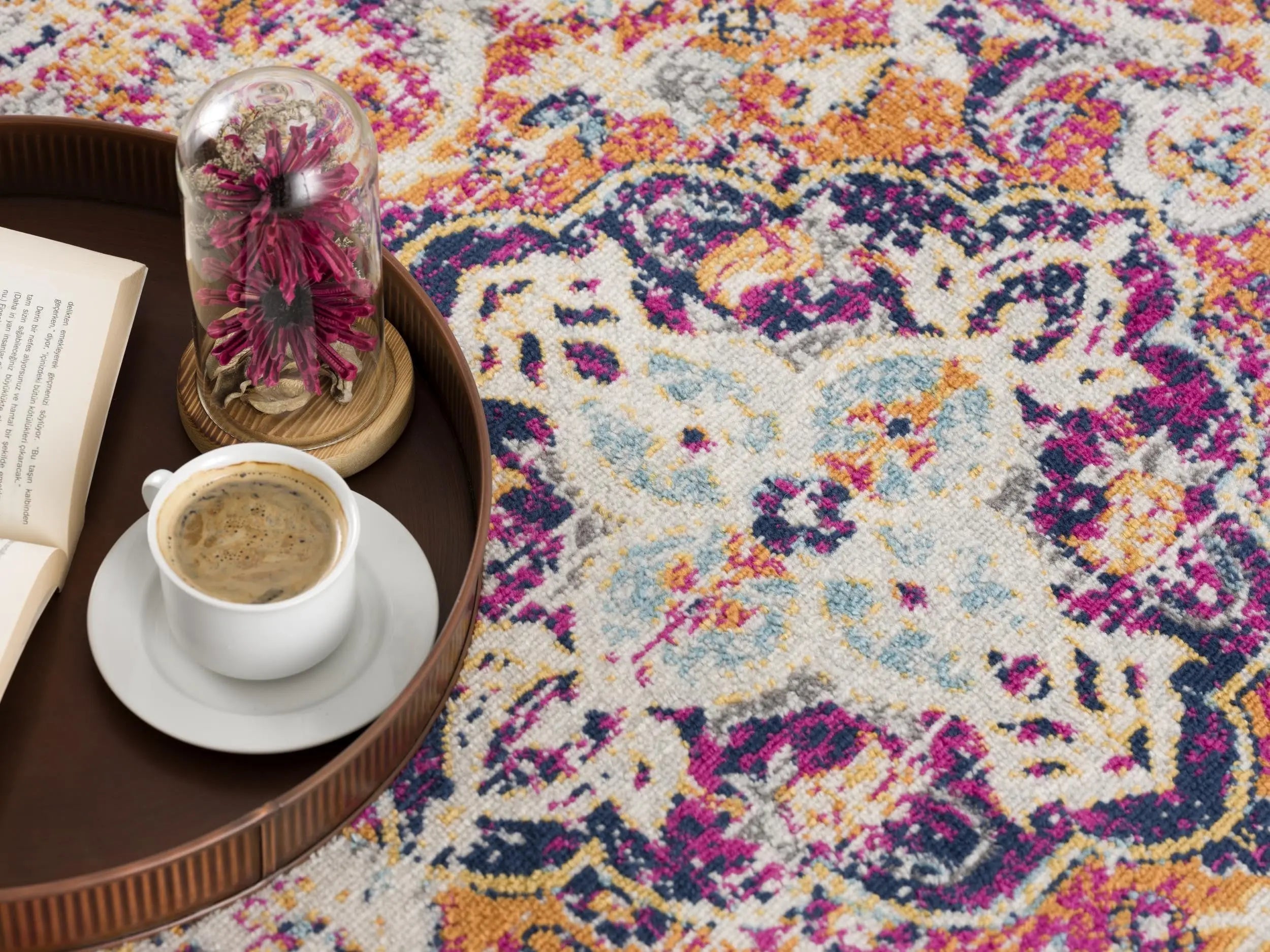 2' X 3' Pink And Cream Abstract Area Rug Homeroots Home Decor