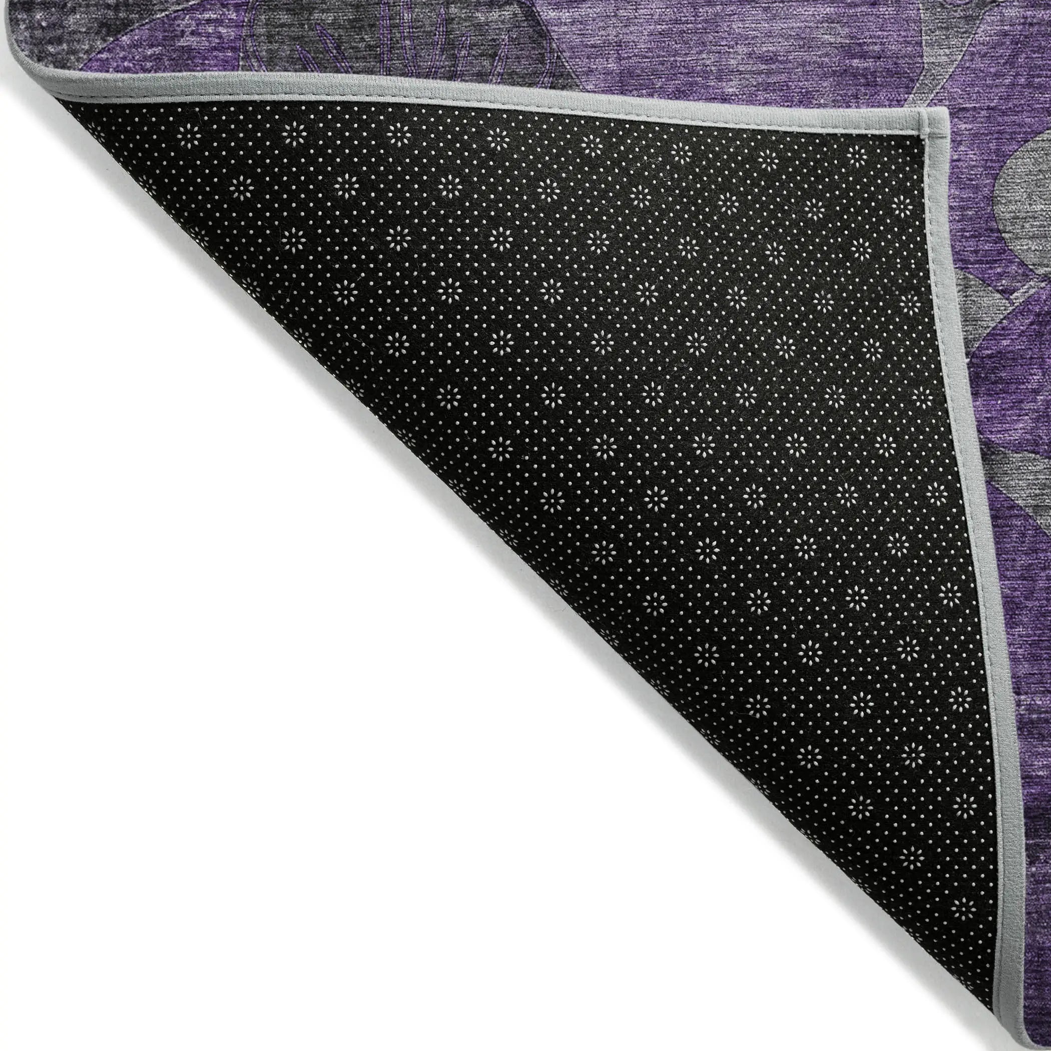 2' X 3' Purple Abstract Washable Indoor Outdoor Area Rug Homeroots Outdoor