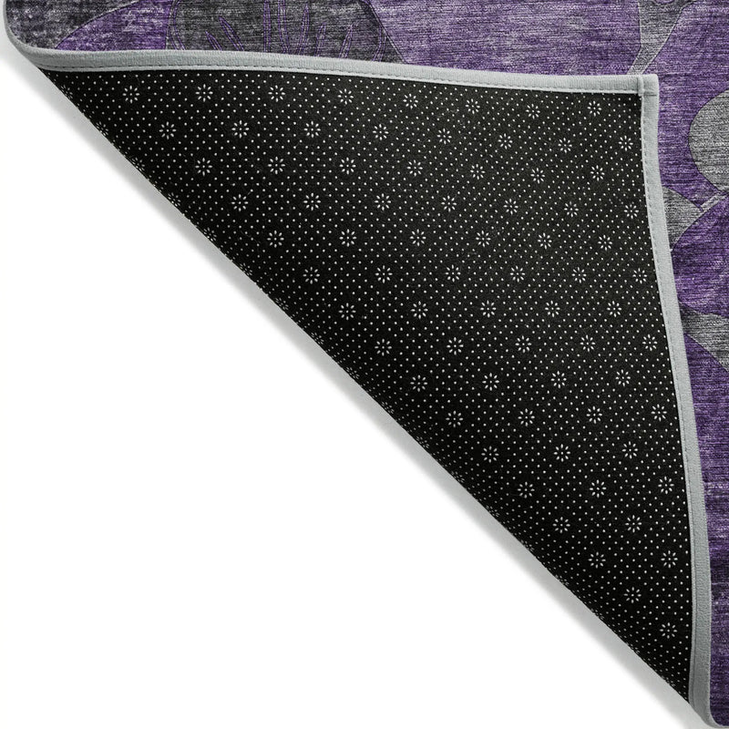 2' X 3' Purple Abstract Washable Indoor Outdoor Area Rug Homeroots Outdoor