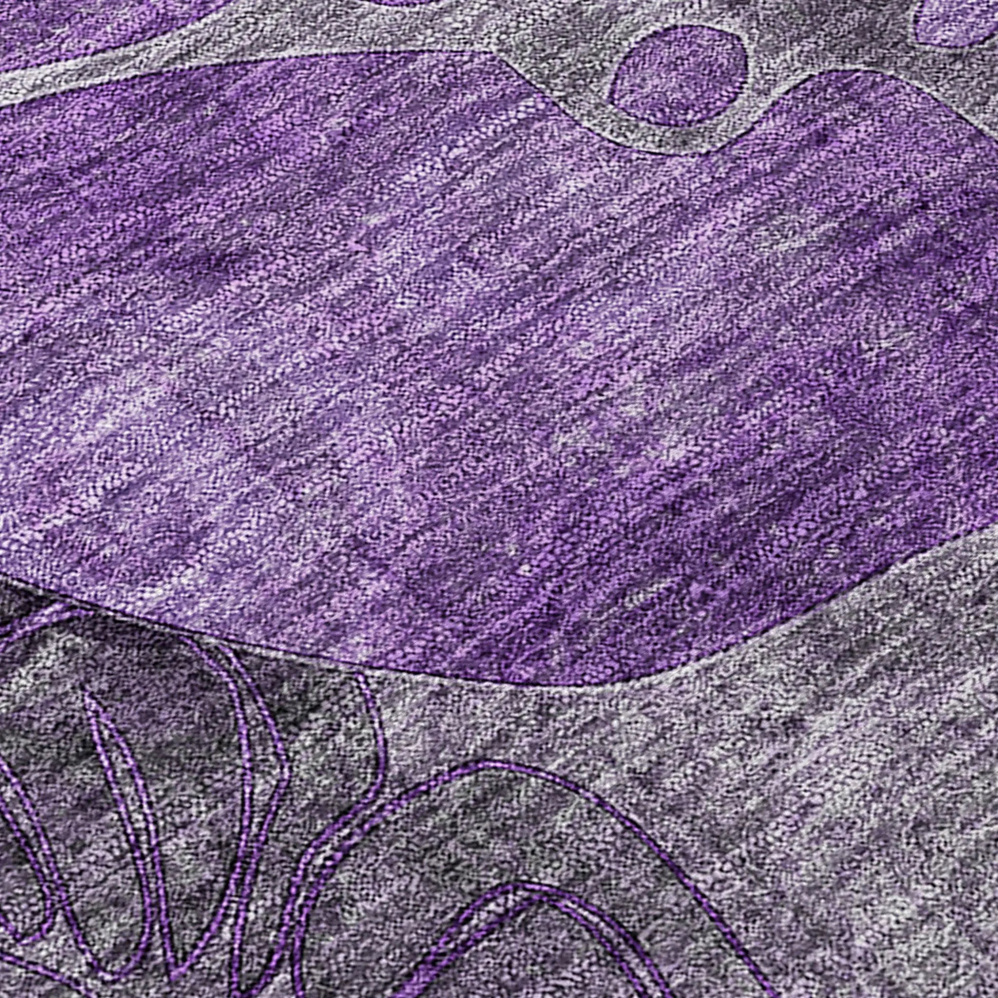 2' X 3' Purple Abstract Washable Indoor Outdoor Area Rug Homeroots Outdoor