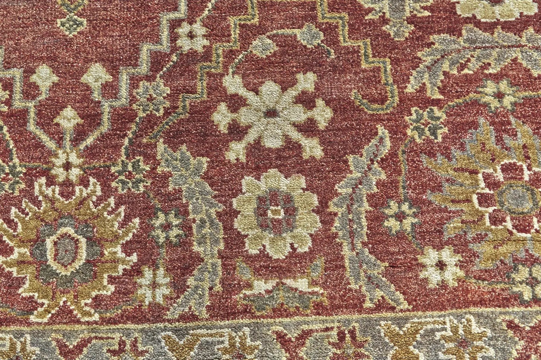 2' X 3' Red Gold And Brown Wool Oriental Hand Knotted Area Rug Homeroots Home Decor