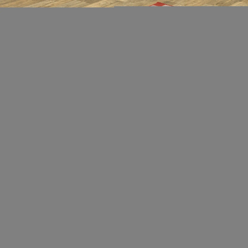 2' X 3' Red and Ivory Geometric Stain Resistant Indoor Outdoor Area Rug Homeroots Outdoor