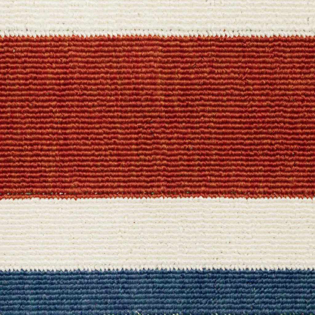 2' X 3' Red and Ivory Geometric Stain Resistant Indoor Outdoor Area Rug Homeroots Outdoor
