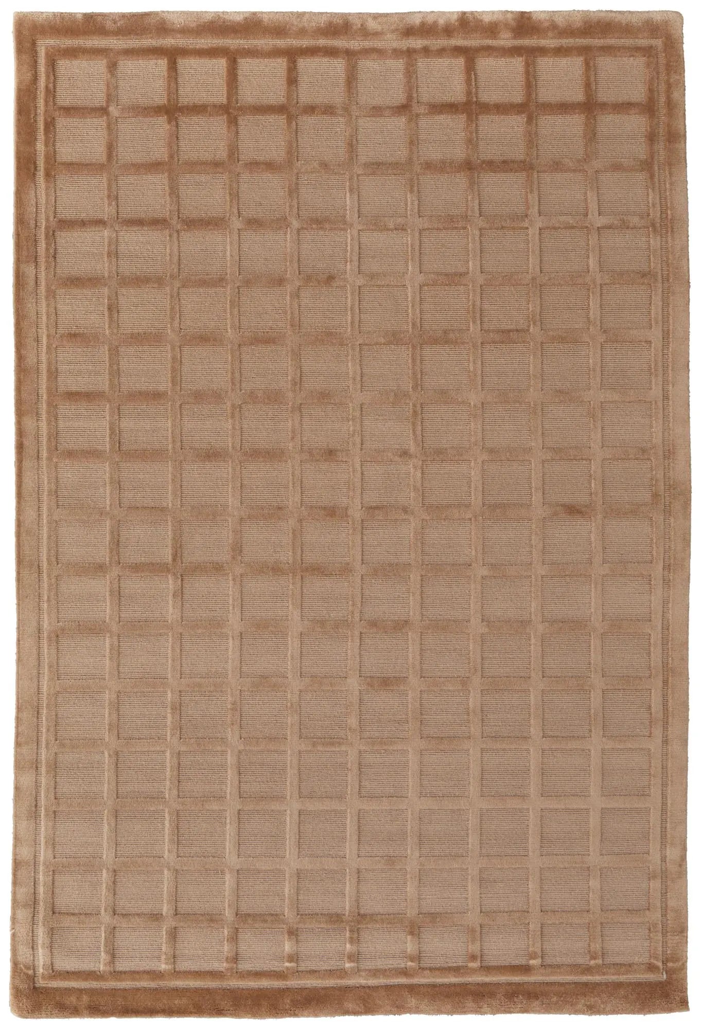 2' X 3' Tan And Brown Wool Geometric Hand Knotted Area Rug Homeroots Home Decor