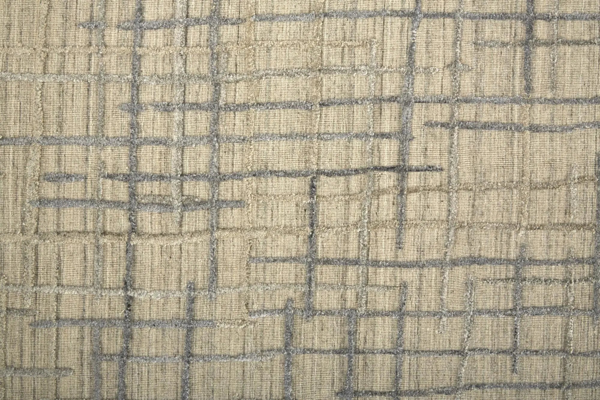 2' X 3' Tan And Silver Abstract Hand Woven Area Rug Homeroots Home Decor