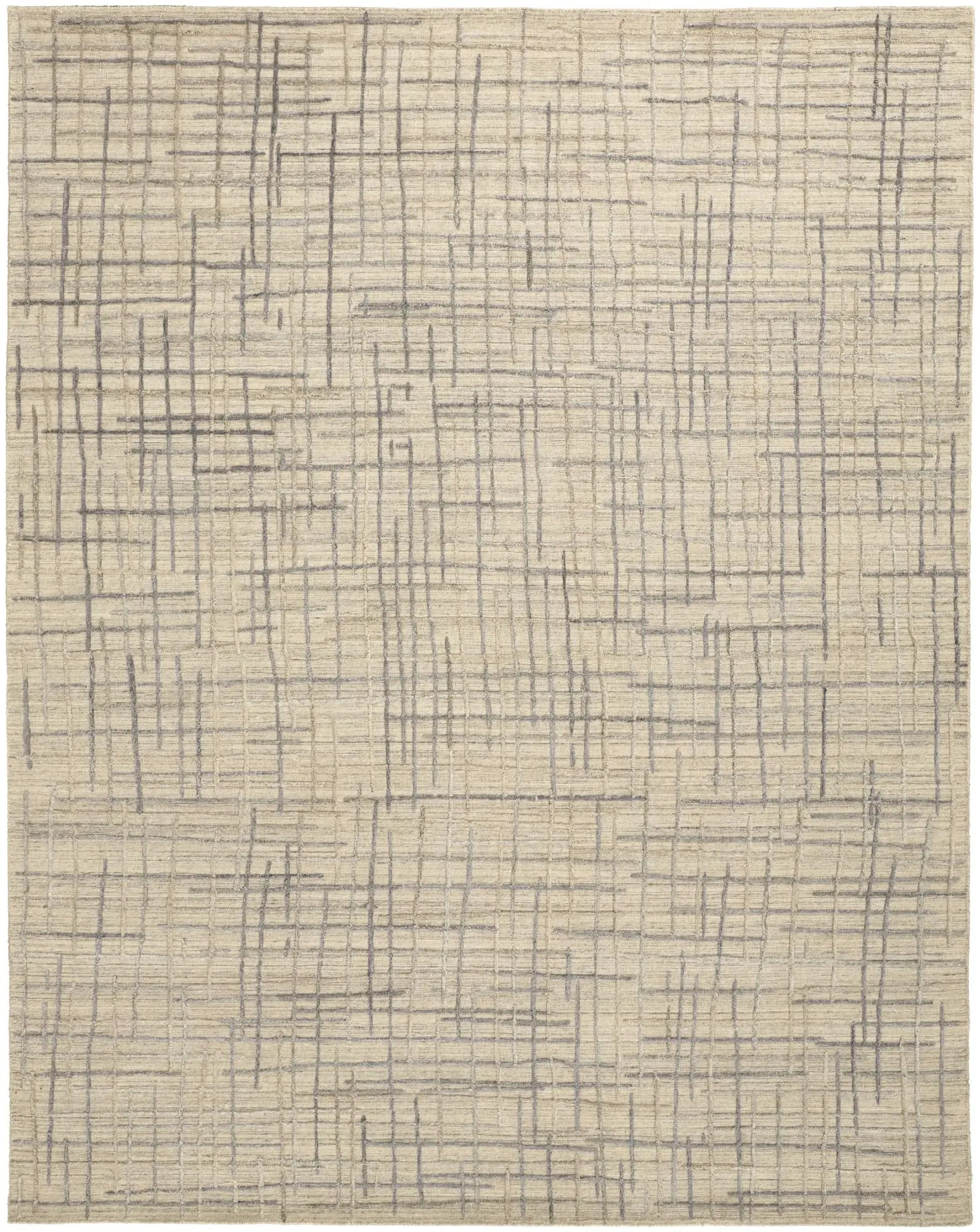 2' X 3' Tan And Silver Abstract Hand Woven Area Rug Homeroots Home Decor