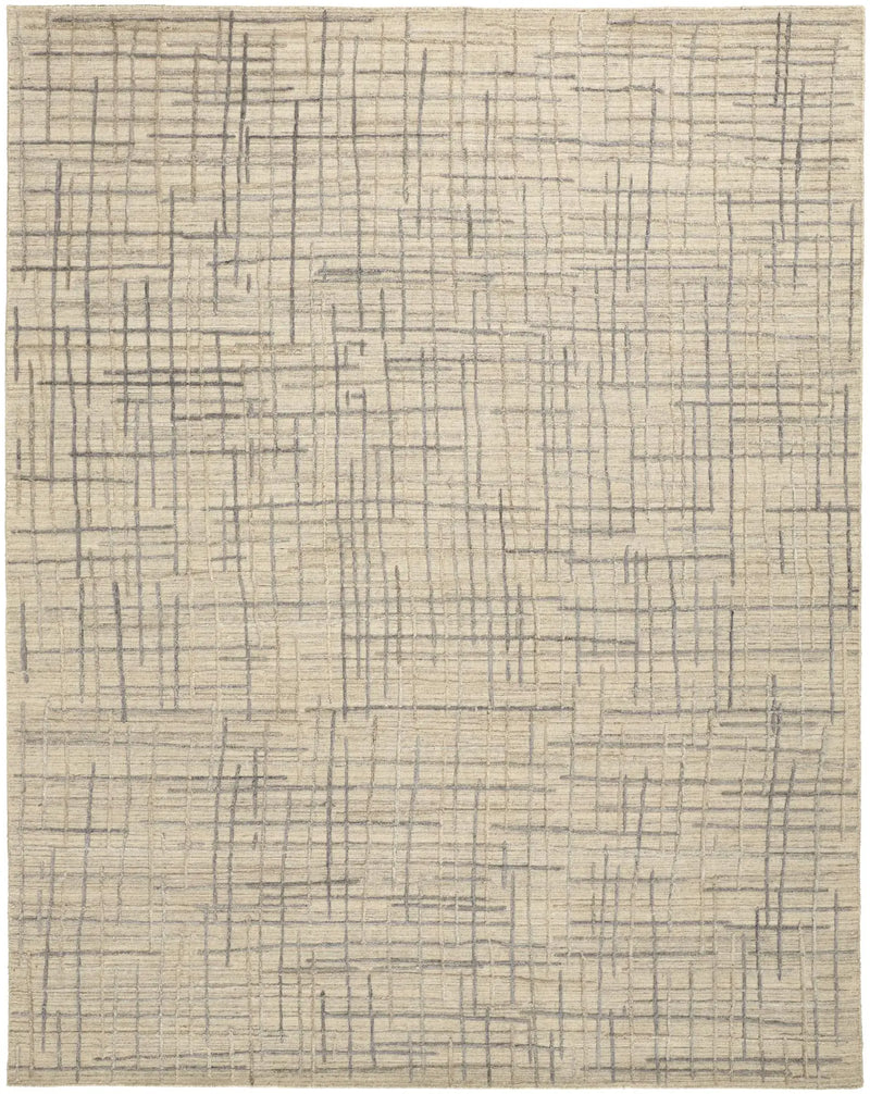 2' X 3' Tan And Silver Abstract Hand Woven Area Rug Homeroots Home Decor