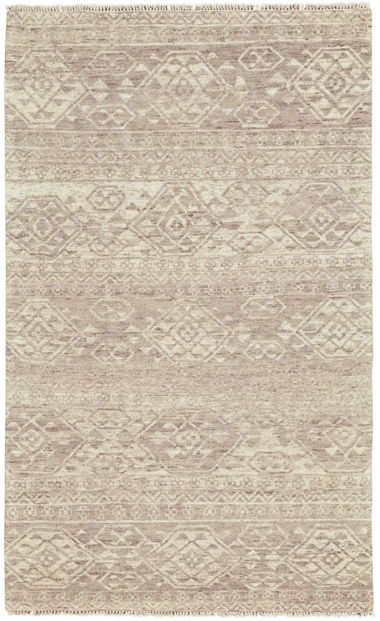 2' X 3' Tan Brown And Taupe Wool Southwestern Hand Knotted Area Rug Homeroots Home Decor