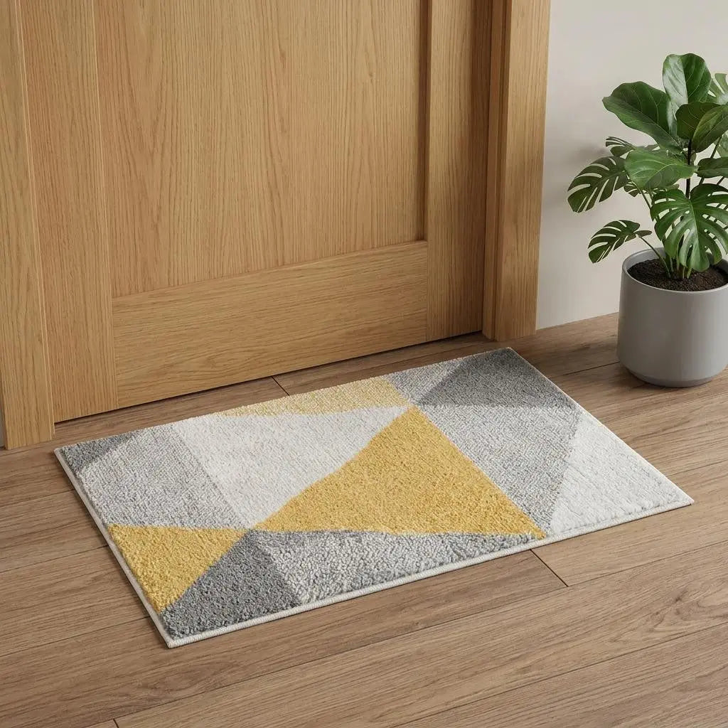 2' X 3' Yellow And Beige Abstract Area Rug Homeroots Home Decor