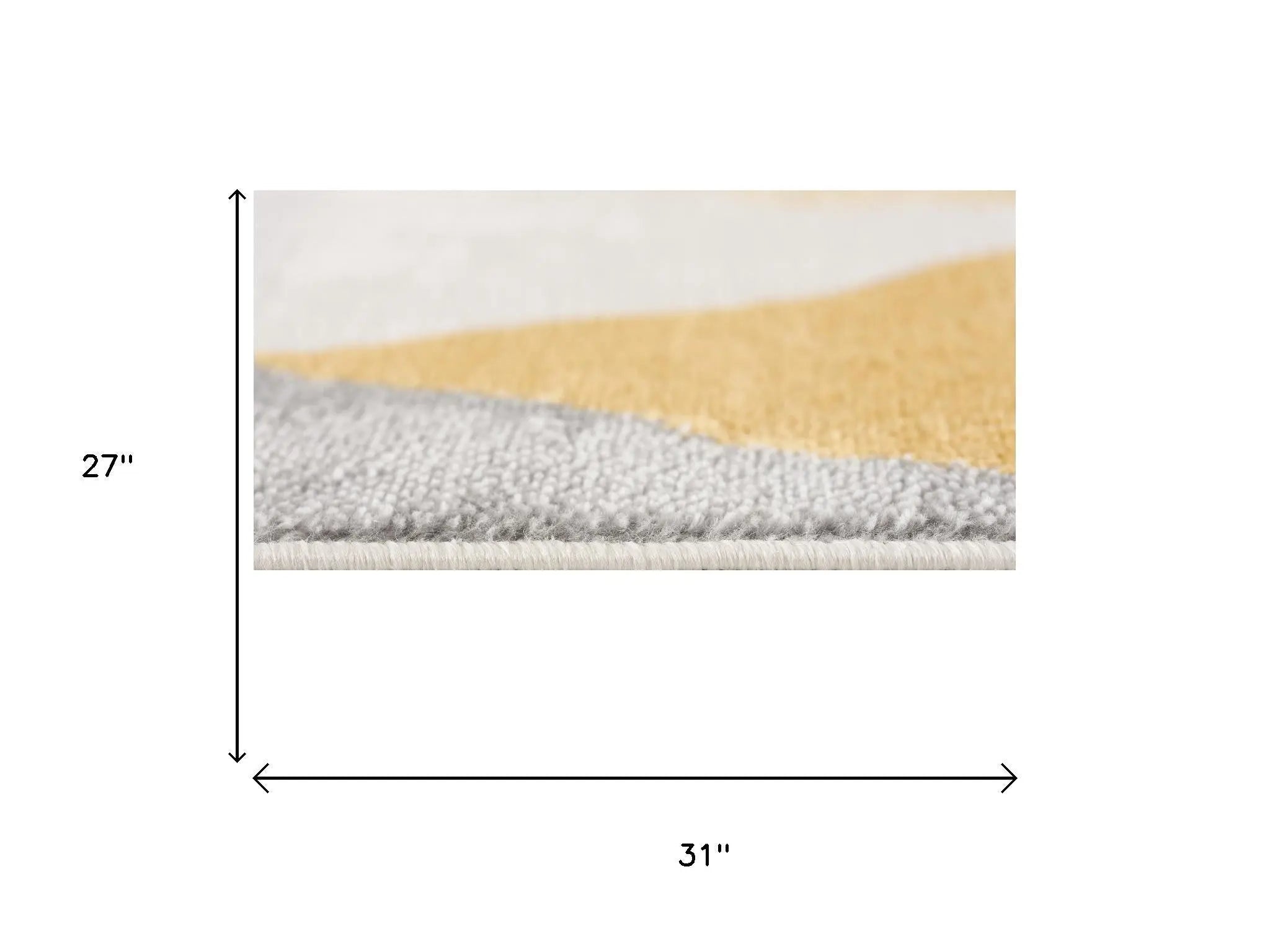 2' X 3' Yellow And Beige Abstract Area Rug Homeroots Home Decor