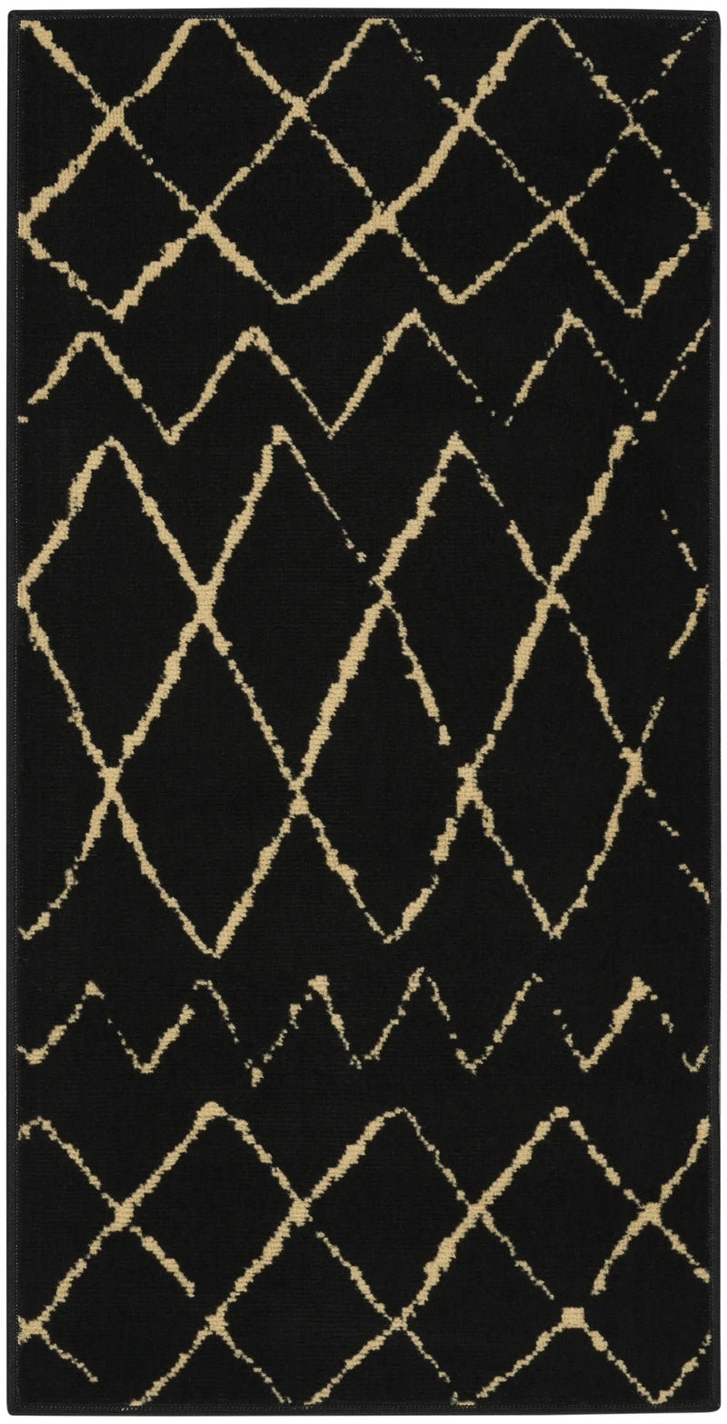 2' X 4' Beige And Black Floral Distressed Area Rug Homeroots Home Decor
