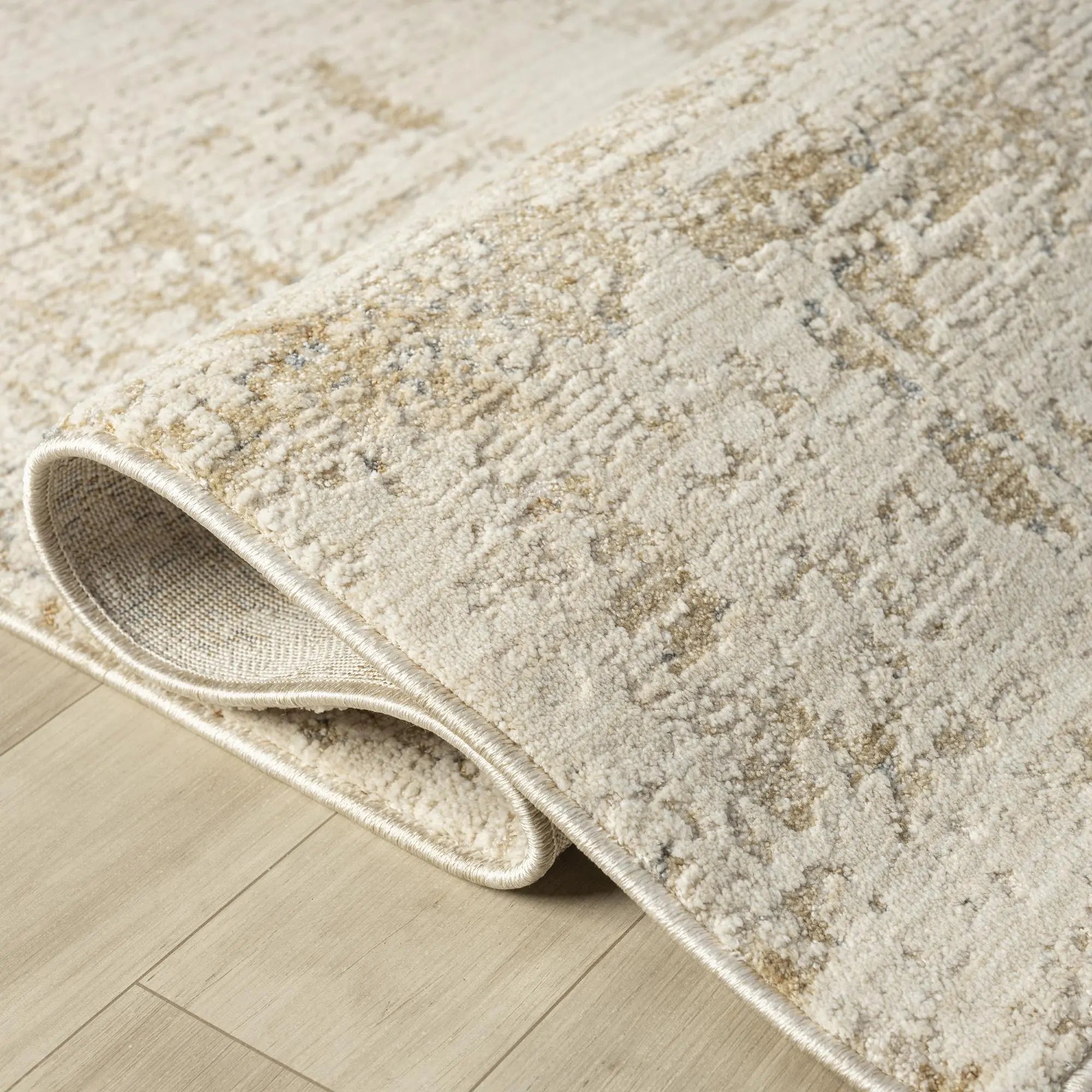 2' X 4' Beige And Blue Abstract Area Rug Homeroots Home Decor