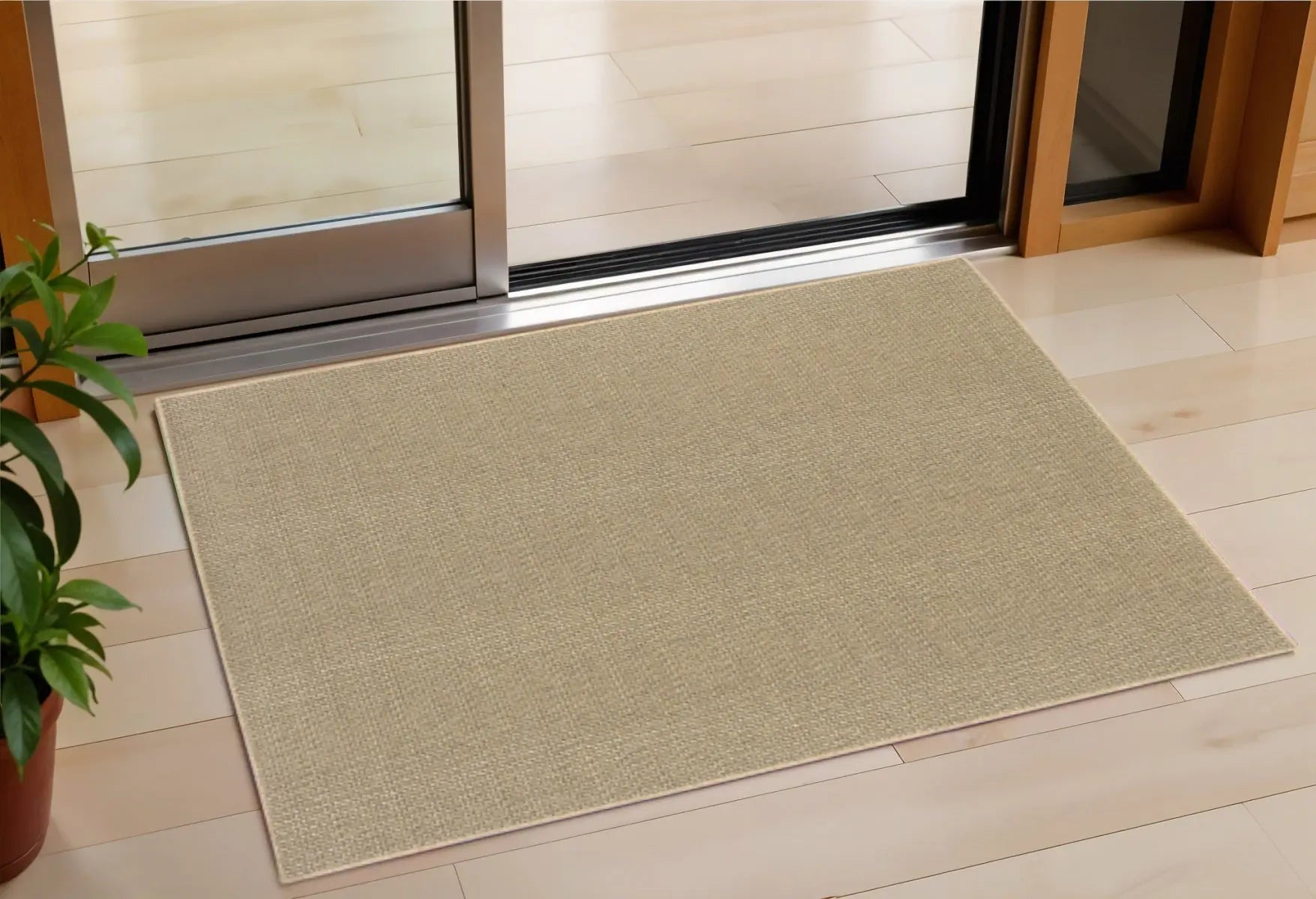 2' X 4' Beige Stain Resistant Indoor Outdoor Area Rug Homeroots Outdoor