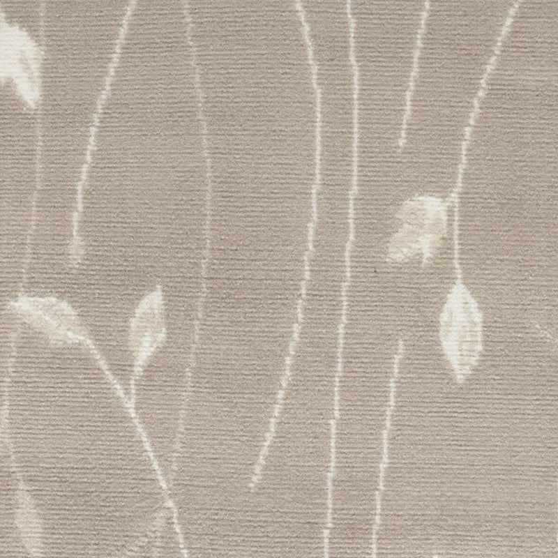 2' X 4' Beige and Ivory Floral Power Loom Area Rug Homeroots Home Decor