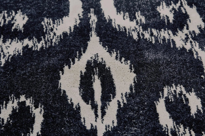 2' X 4' Black And Ivory Damask Area Rug Homeroots Home Decor
