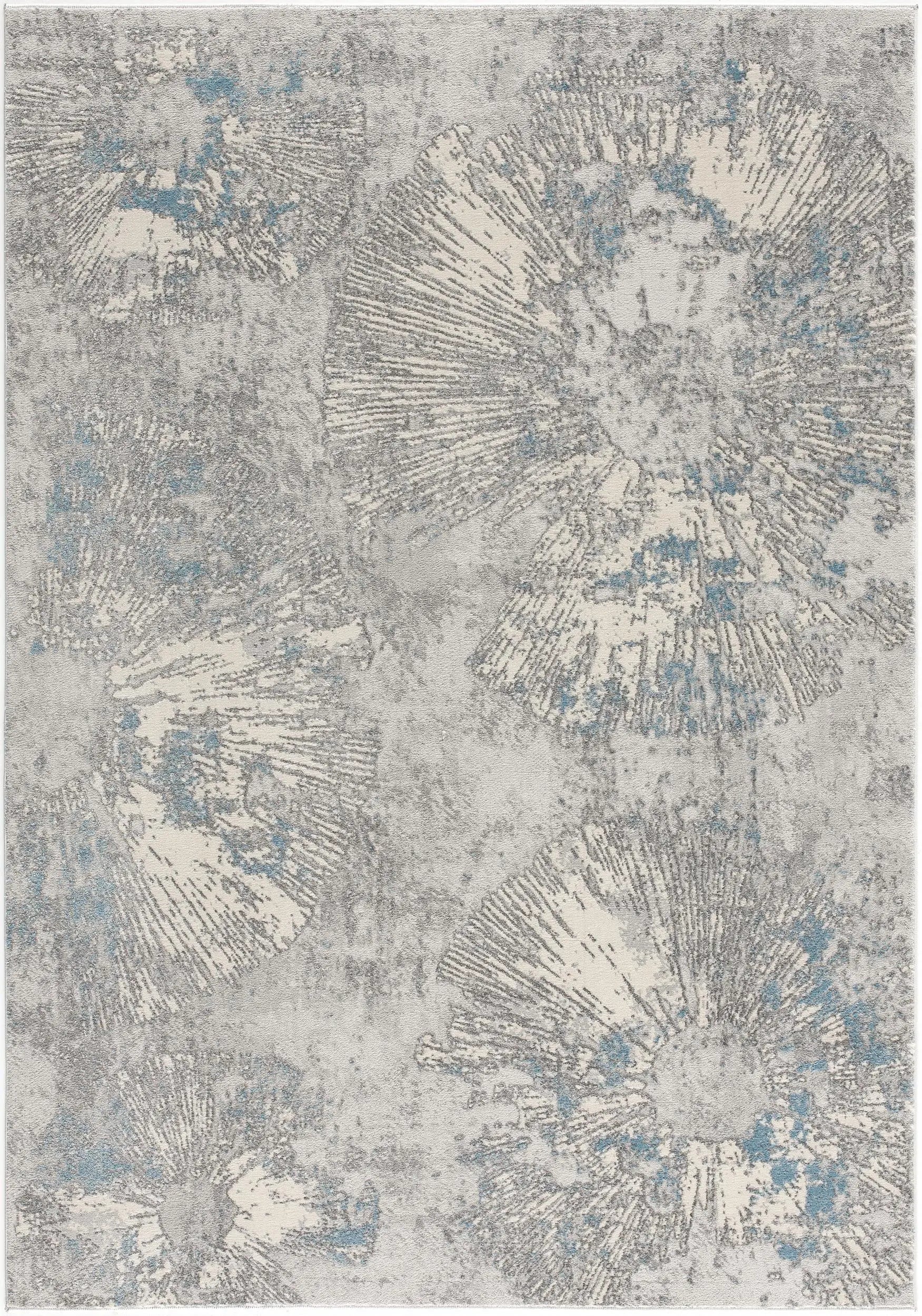2' X 4' Blue And Gray Abstract Area Rug Homeroots Home Decor