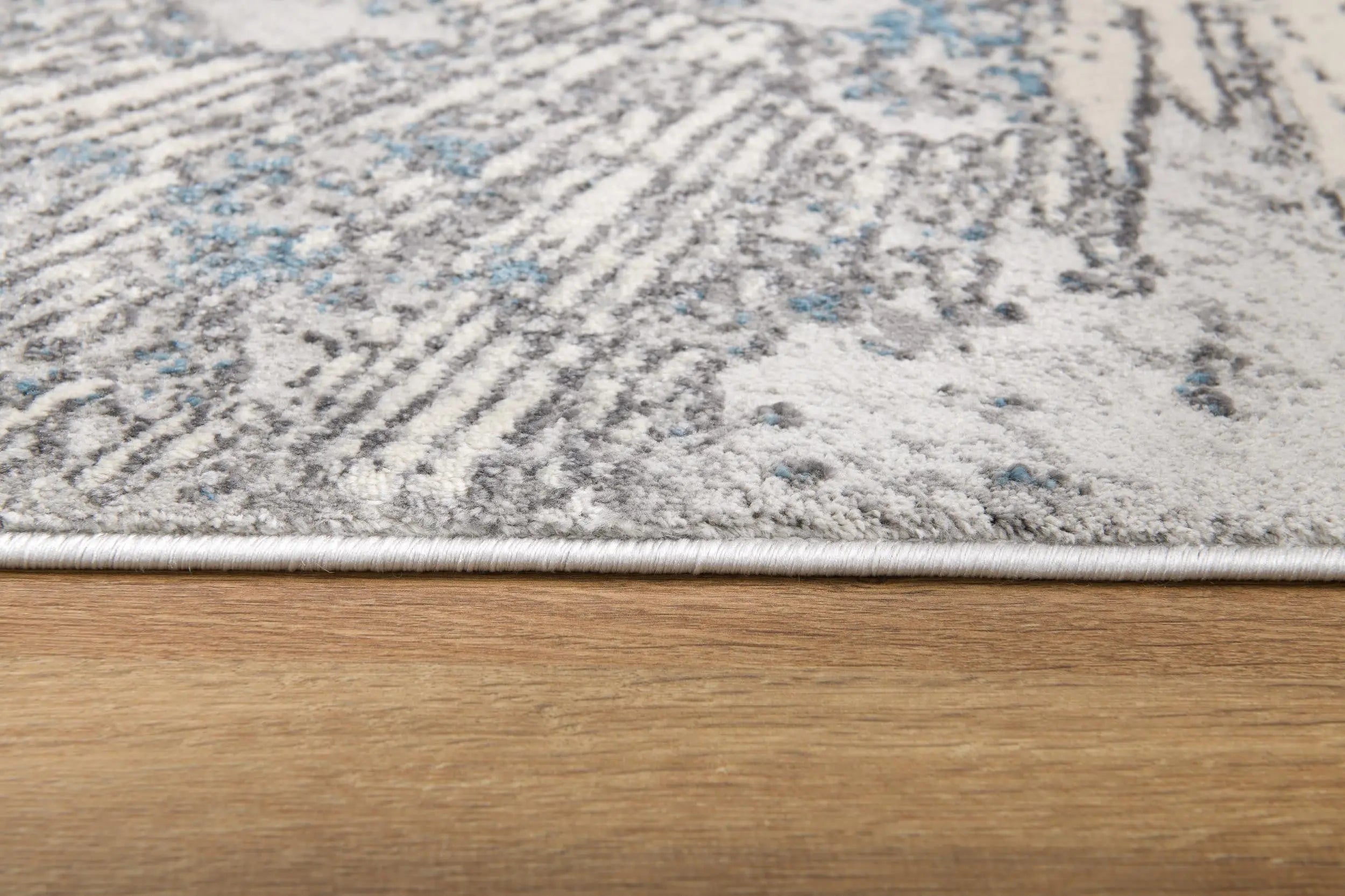 2' X 4' Blue And Gray Abstract Area Rug Homeroots Home Decor