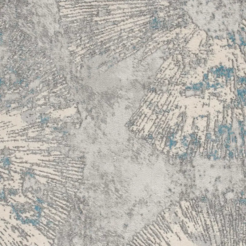 2' X 4' Blue And Gray Abstract Area Rug Homeroots Home Decor