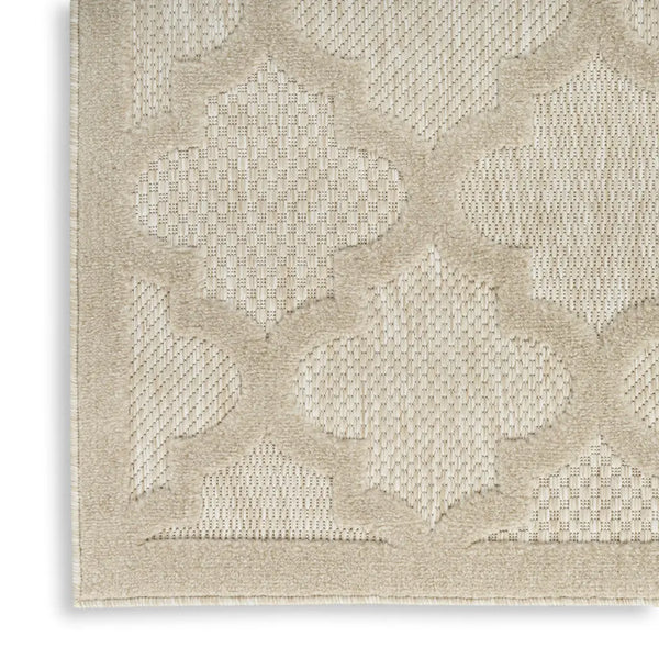 2' X 4' Cream And Beige Geometric Indoor Outdoor Area Rug Homeroots Outdoor