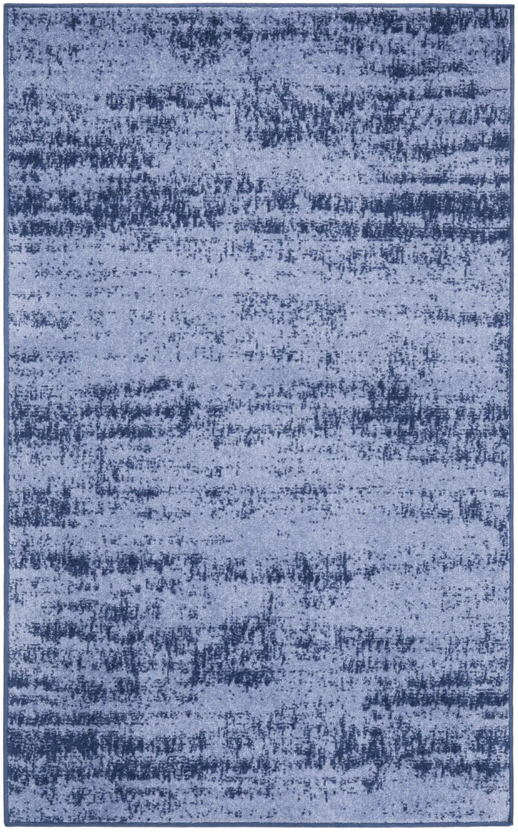 2' X 4' Denim Blue And Navy Blue Abstract Indoor Outdoor Area Rug Homeroots Outdoor