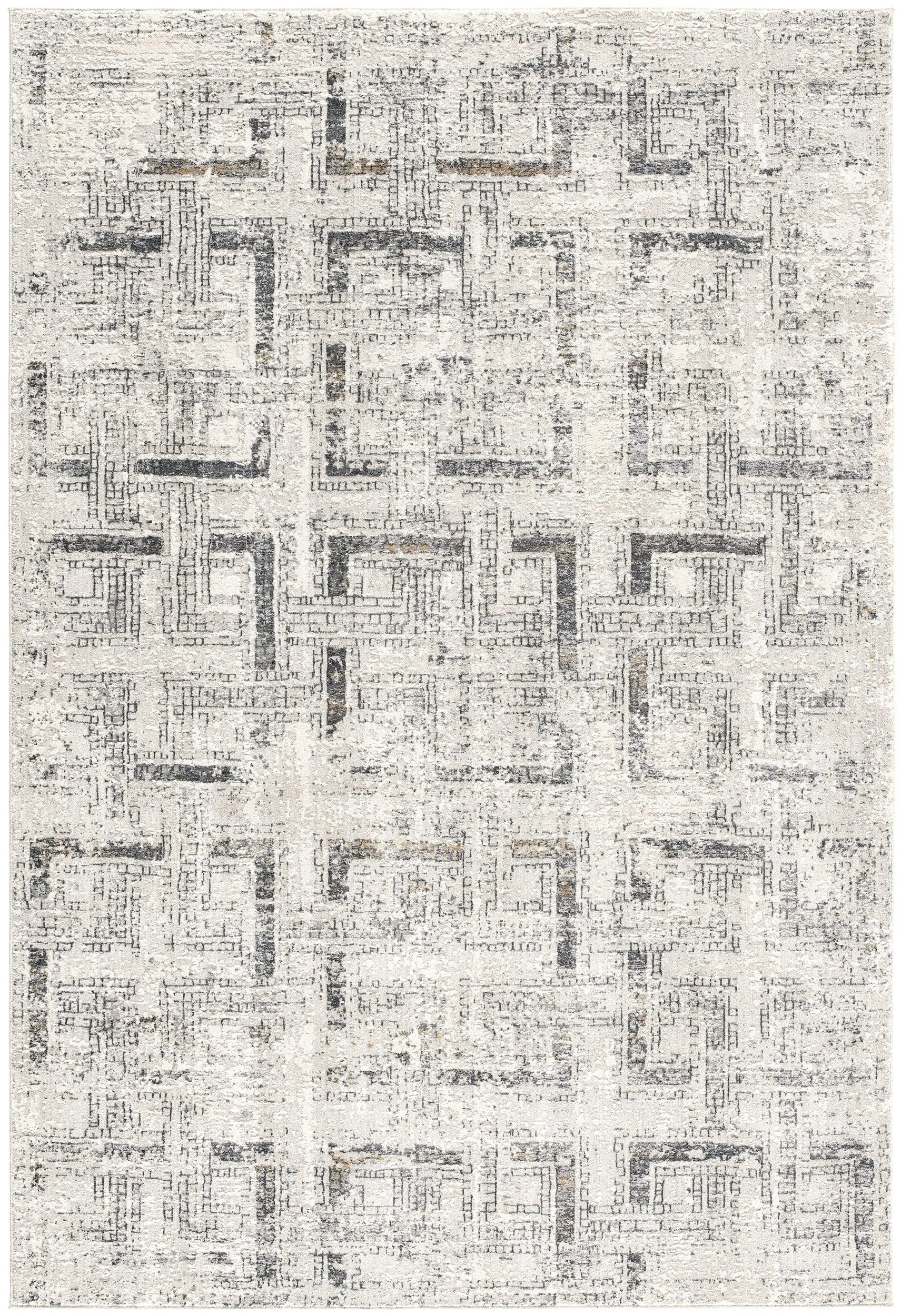 2' X 4' Gray And Beige Abstract Area Rug Homeroots Home Decor
