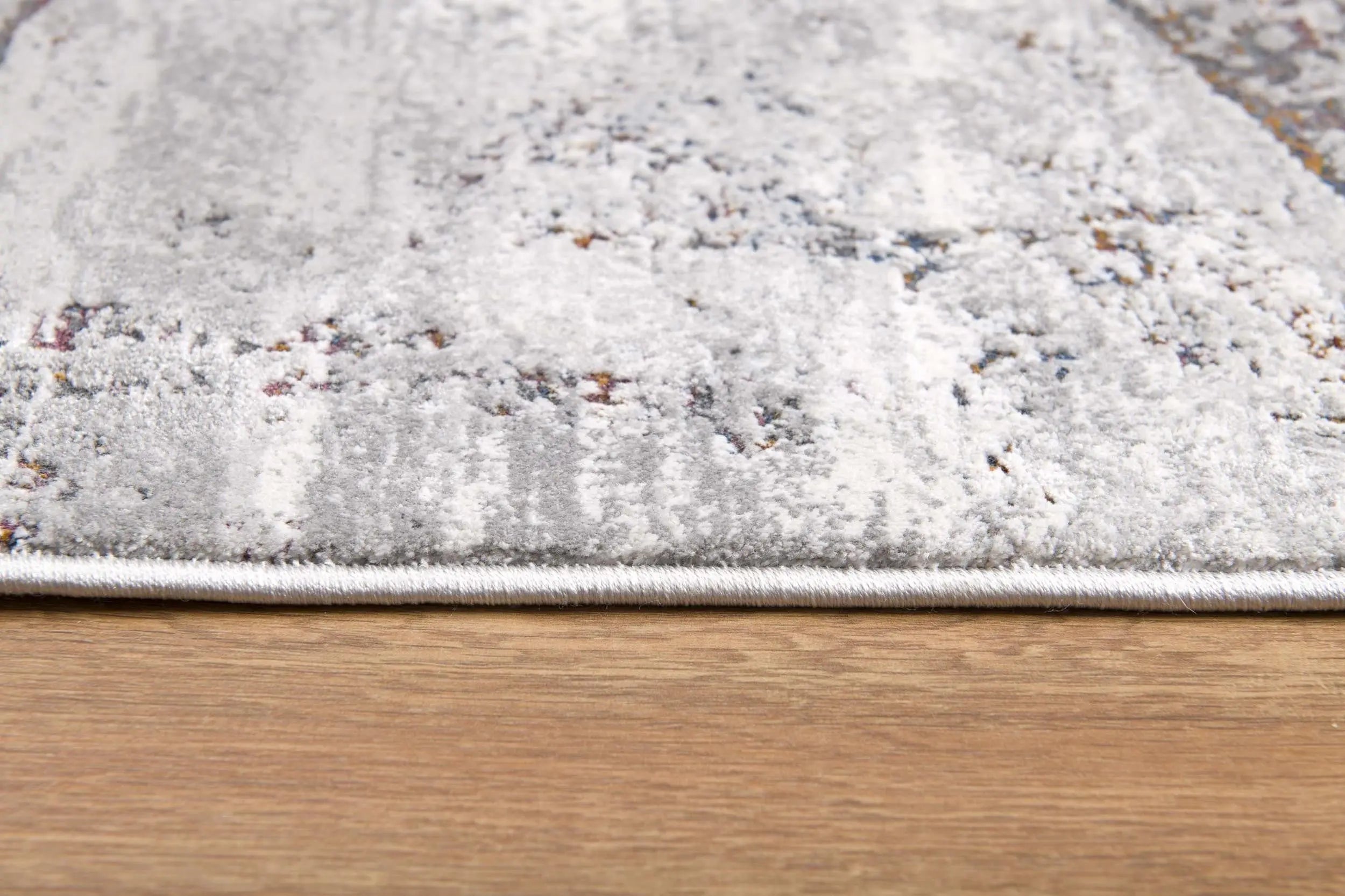 2' X 4' Gray Brown And Red Abstract Area Rug Homeroots Home Decor