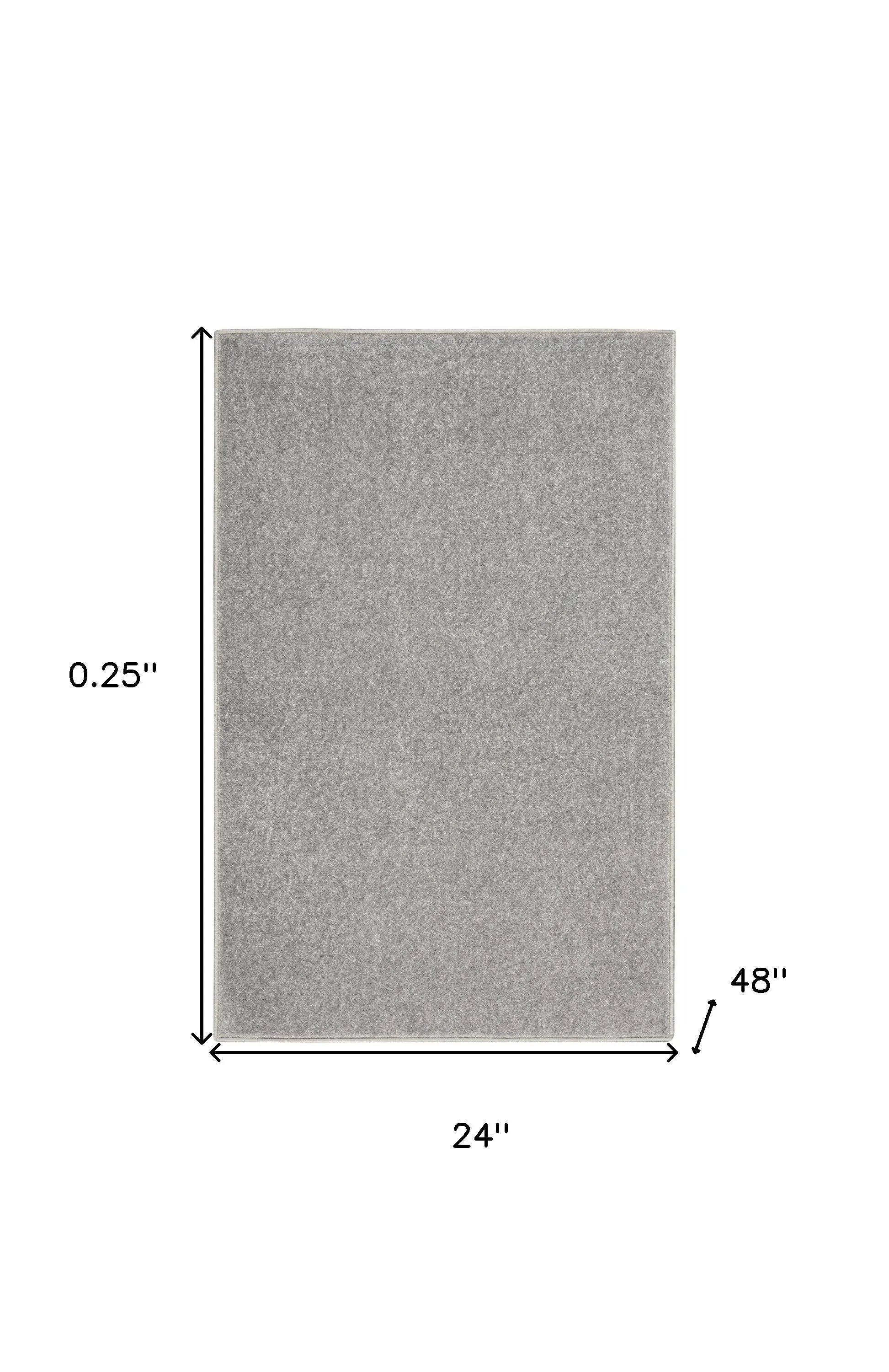 2' X 4' Gray Indoor Outdoor Area Rug - GreatEagleInc