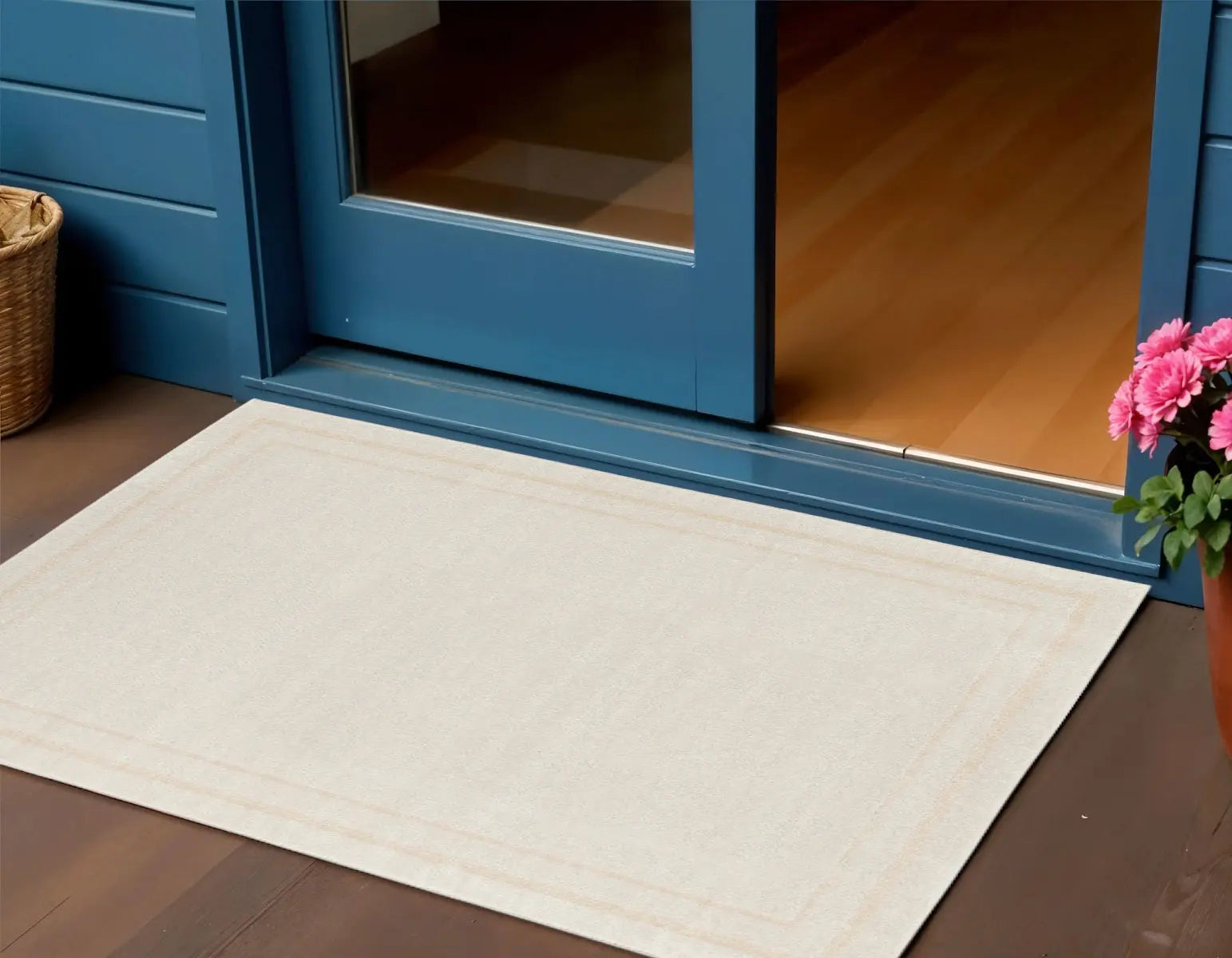 2' X 4' Ivory And Gold Indoor Outdoor Area Rug Homeroots Outdoor