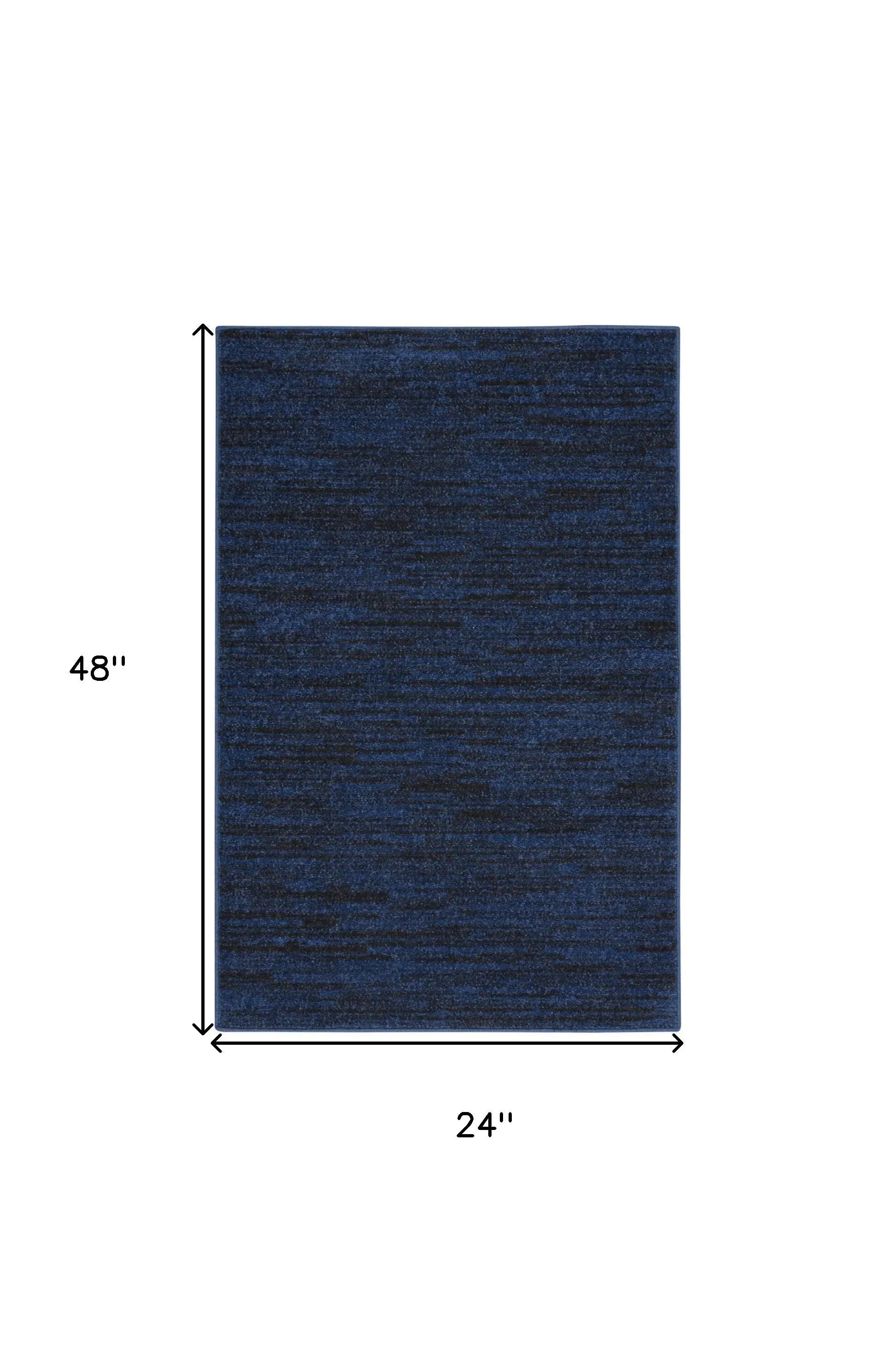 2' X 4' Midnight Blue Stain Resistant Indoor Outdoor Area Rug Homeroots Outdoor