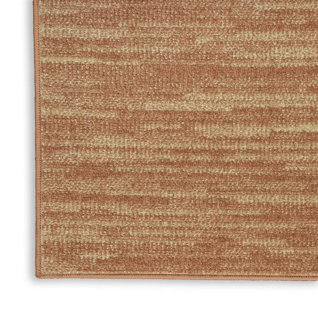 2' X 4' Rust And Beige Abstract Indoor Outdoor Area Rug Homeroots Outdoor