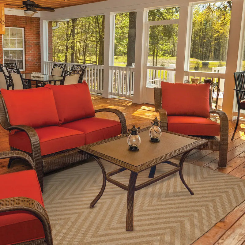 2' X 4' Tan Geometric Stain Resistant Indoor Outdoor Area Rug Homeroots Outdoor
