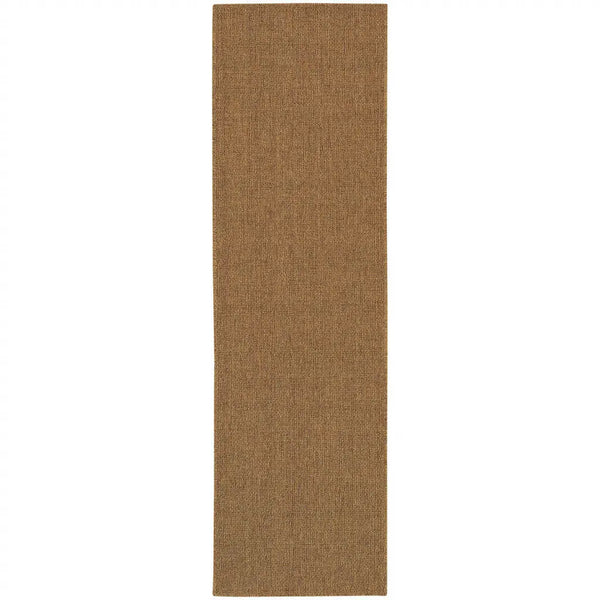 2' X 8' Tan Stain Resistant Indoor Outdoor Area Rug Homeroots Outdoor