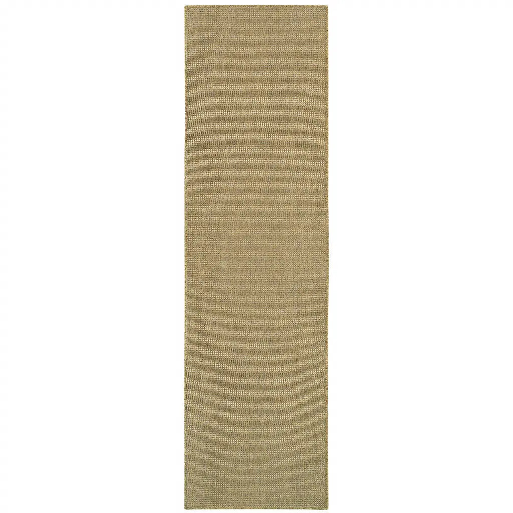 2' X 8' Tan Stain Resistant Indoor Outdoor Area Rug Homeroots Outdoor