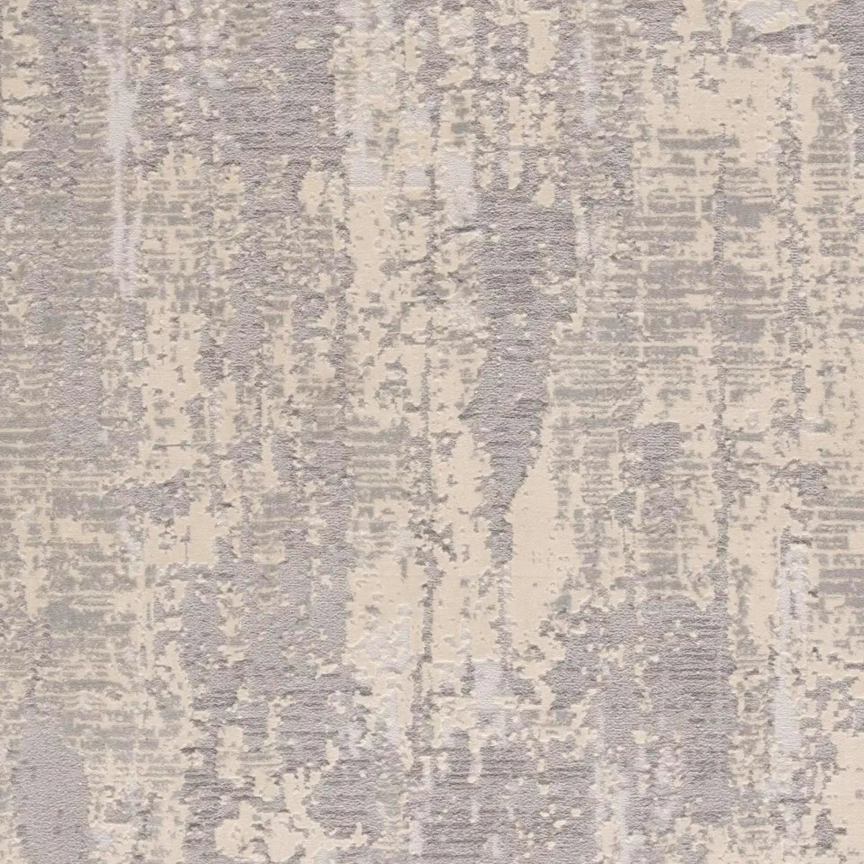 2' x 25' Gray And Ivory Abstract Runner Rug Homeroots Home Decor