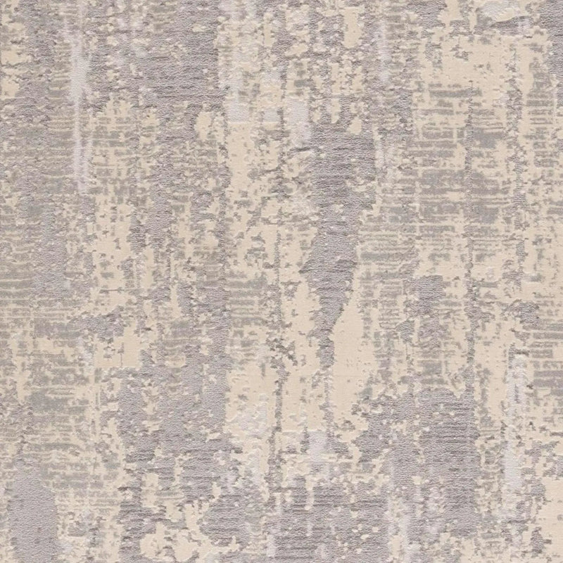 2' x 25' Gray And Ivory Abstract Runner Rug Homeroots Home Decor