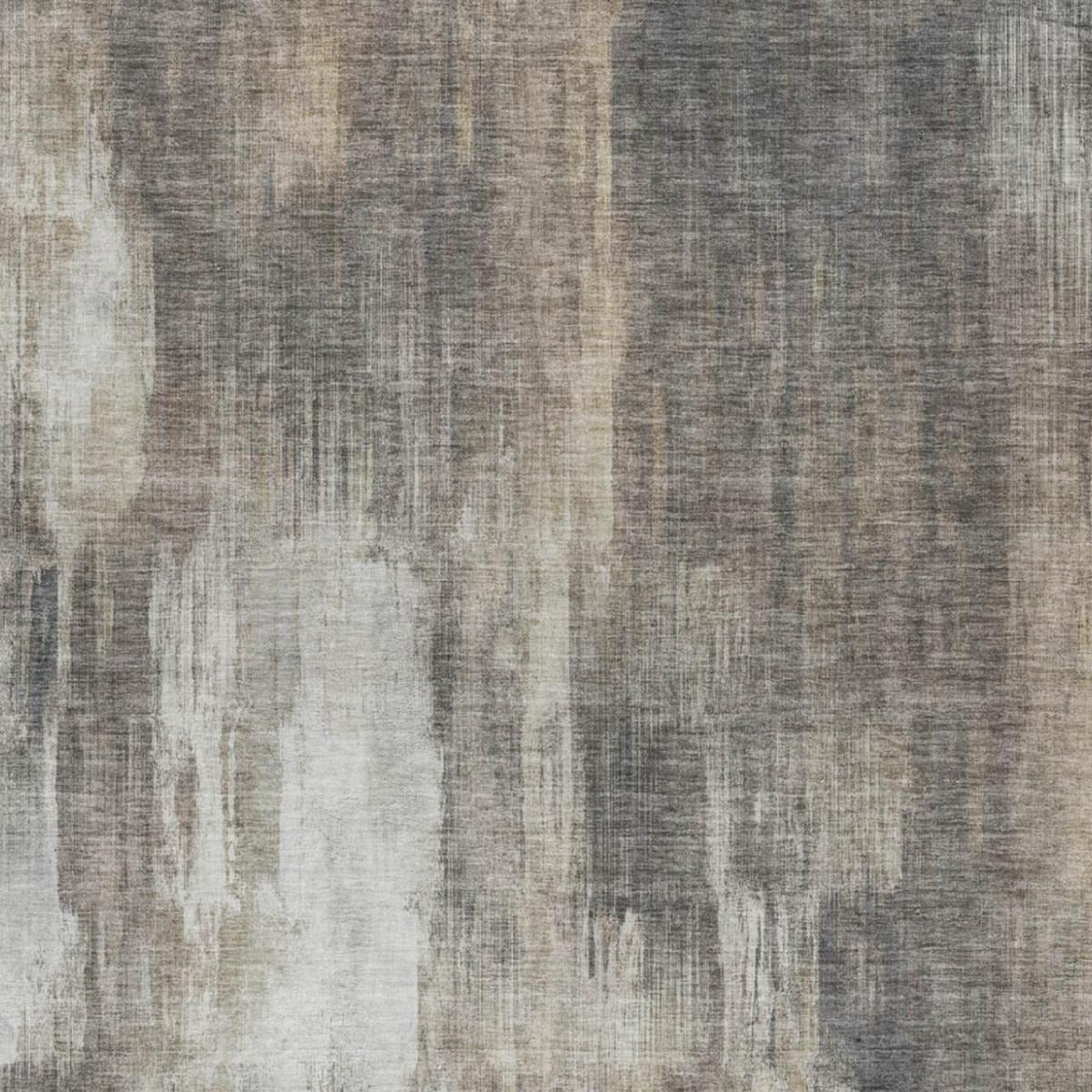 5' X 8' Taupe And Beige Abstract Shag Washable Area Rug With UV Protection - Home & Garden