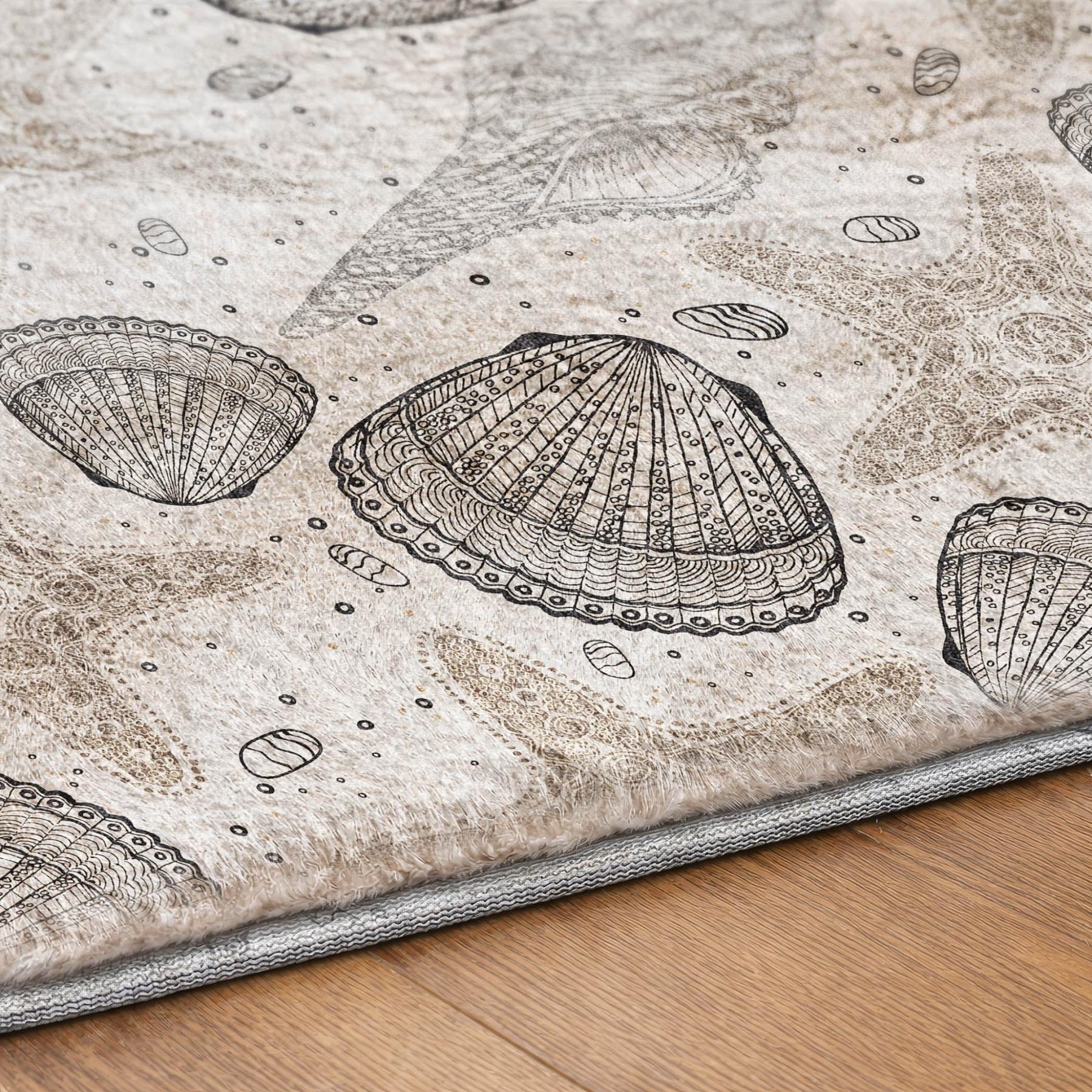 10' X 14' Gray And Charcoal Animal Print Shag Washable Area Rug With UV Protection - Home & Garden