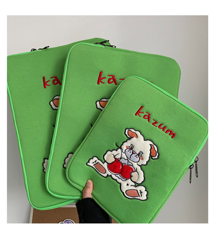 Bamtoree Same Embroidery Bunny Ipad Tablet Liner Protective Bag Storage Bag 01